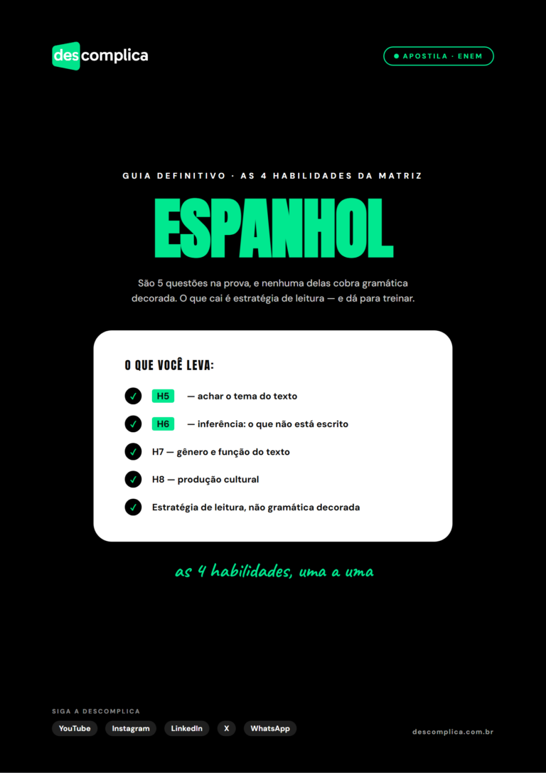 Guia definitivo de Espanhol para o ENEM